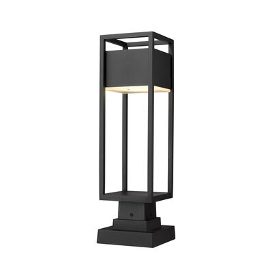Z-Lite Barwick Black 29-Inch One-Light LED Outdoor Pier Mount  585PHBR-533PM-BK-LED | Bellacor