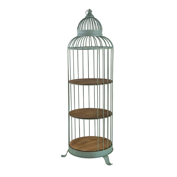 A & B Home Charlotte Green Birdcage Shelf 47489 | Bellacor