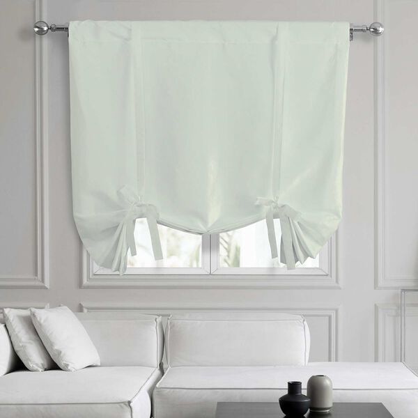 Exclusive Fabrics & Furnishings Faux Silk Taffeta Tie-Up Window Shade  Single Panel PTCH-TU-63-U | Bellacor