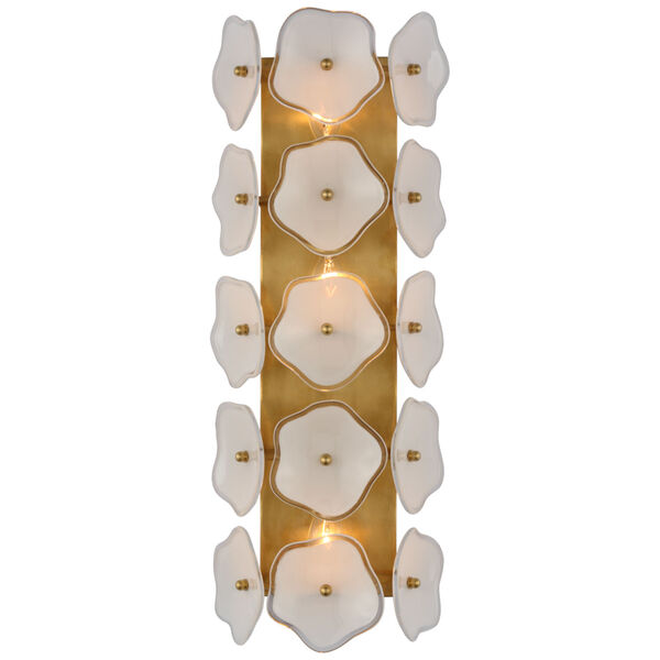 Visual Comfort Signature Collection Leighton Large Sconce in Soft Brass  with Cream Tinted Glass by kate spade new york KS 2066SB-CRE | Bellacor