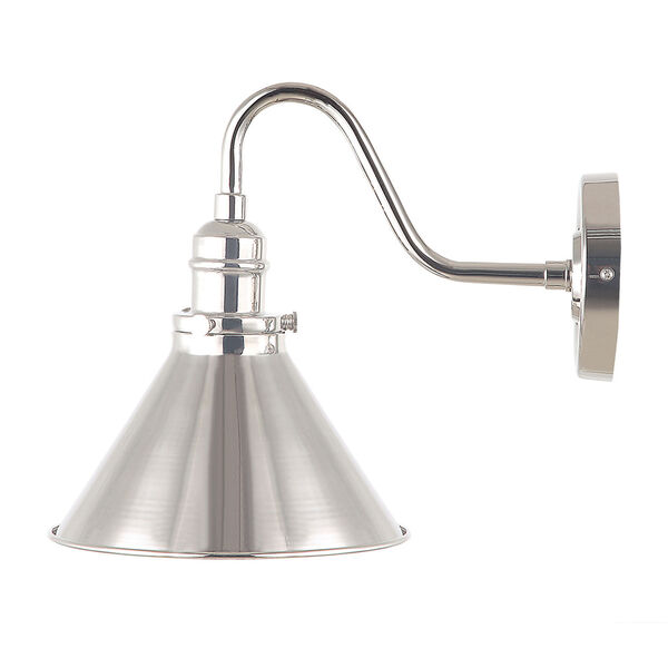 Lucas and McKearn Provence Polished Nickel One-Light Wall Sconce EL/PV1 PN  | Bellacor
