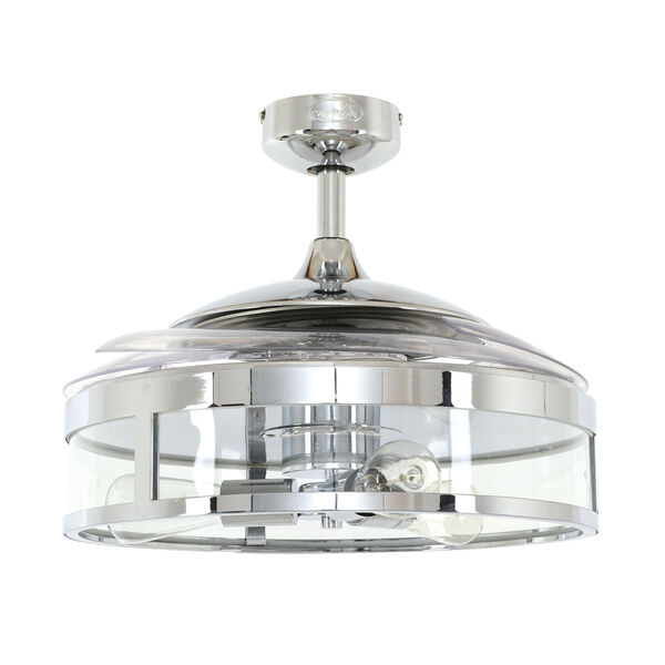 Beacon Lighting Fanaway Chrome and Transparent LED Three-Light Fandelier  212926010 | Bellacor