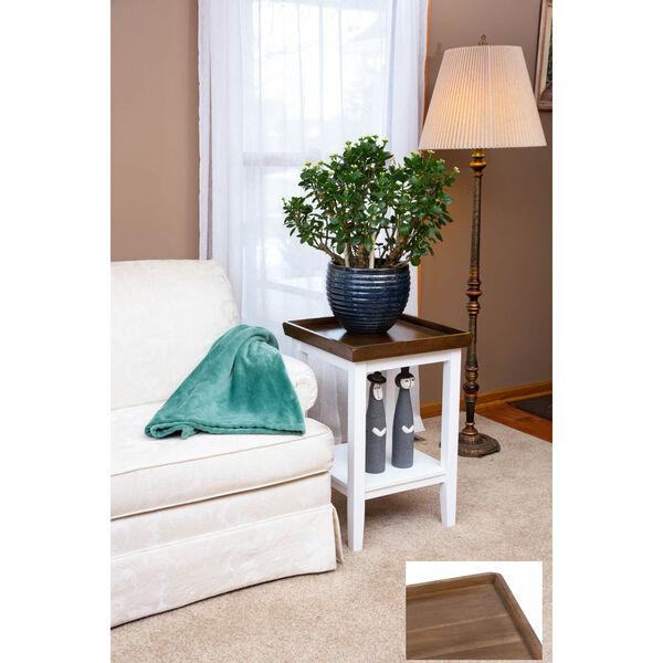 Convenience Concepts Ledgewood Driftwood White End Table 501045WDFTW  Bellacor