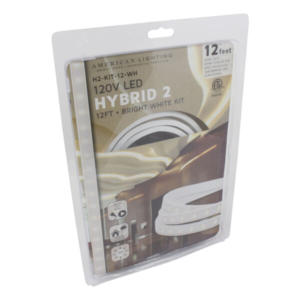 American Lighting Tape Hybrid White 12-Feet 5000K LED Strip Light H2-KIT-12-WH  Bellacor