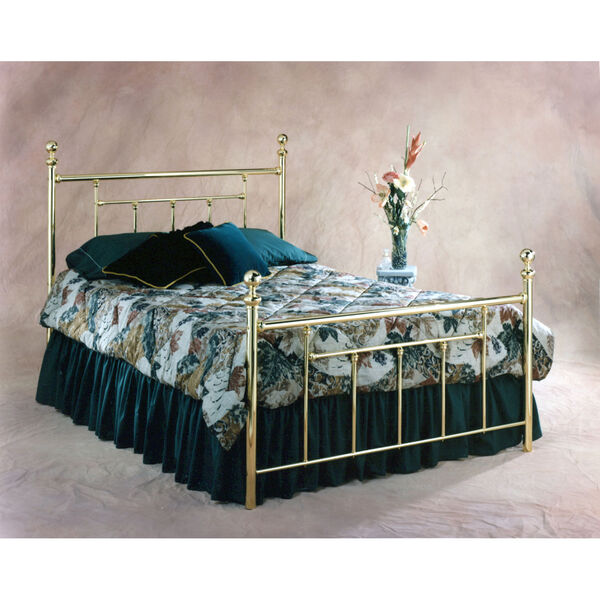 Hillsdale Furniture Chelsea Classic Brass Queen Complete Bed 1038BQR2 |  Bellacor
