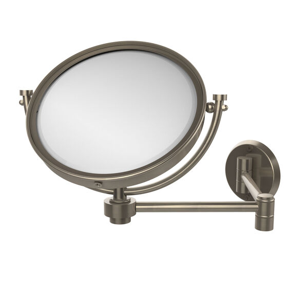 Allied Brass Inch Wall Mounted Extending Make-Up Mirror 4X Magnification,  Antique Pewter WM-6/4X-PEW Bellacor