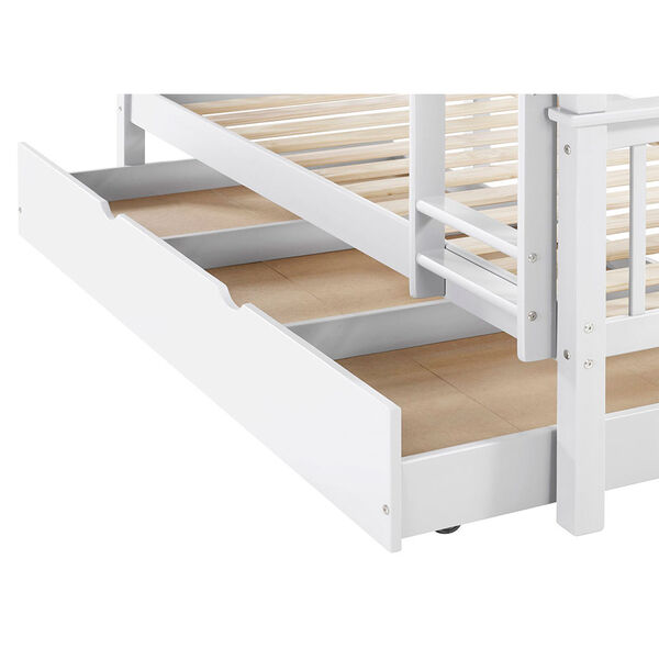 Walker Edison Furniture Co. Solid Wood Twin Trundle Bed Only (bunk beds  sold separately) - White BTW40WH | Bellacor