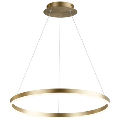Oxygen Lighting Circulo Aged Brass 32-Inch LED Chandelier 3-65-40 | Bellacor