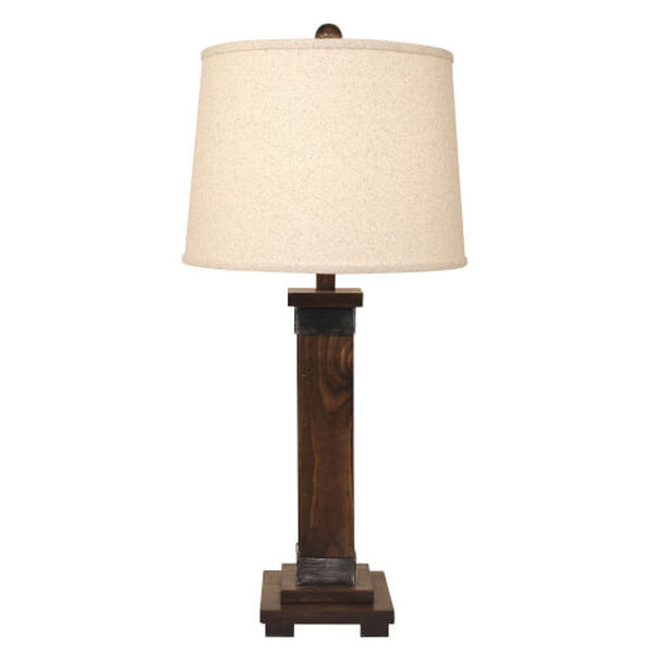 Coast Lamp Manufacturing Rustic Living Dark Stain Steel One-Light Table Lamp  17-R21A | Bellacor