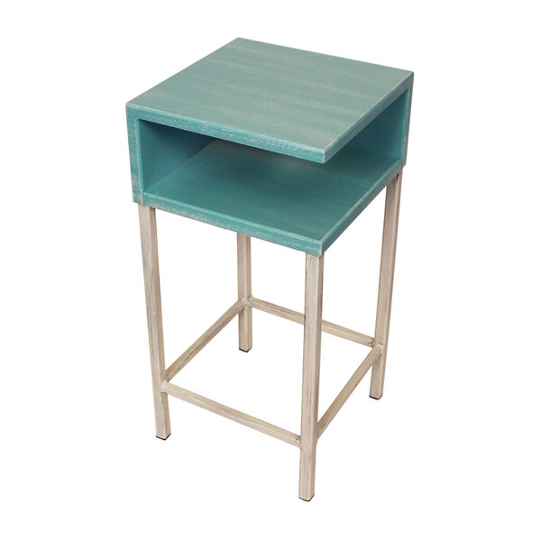 Coast Lamp Manufacturing Coastal Cottage Weathered Turquoise Sea Drink Table  SDT-03 COT/WTQS | Bellacor