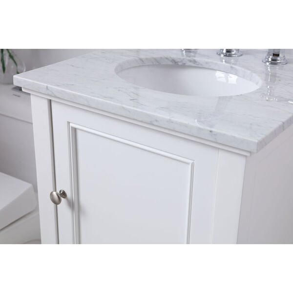 Elegant Lighting Metropolis White 19-Inch Vanity Sink Set VF27019WH |  Bellacor