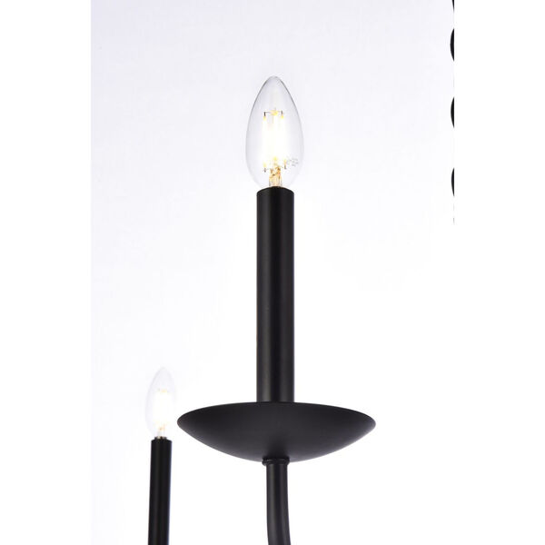 Elegant Lighting Cohen Black Six-Light 42-Inch Pendant LD812D42BK | Bellacor