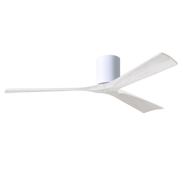 Matthews Fan Irene-3H Gloss White 60-Inch Outdoor Flush Mount Ceiling Fan  with Matte White Blades IR3H-WH-MWH-60 | Bellacor