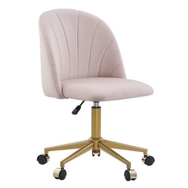 Brighton Hill Syd Gold Blush Pink Office Chair | Bellacor