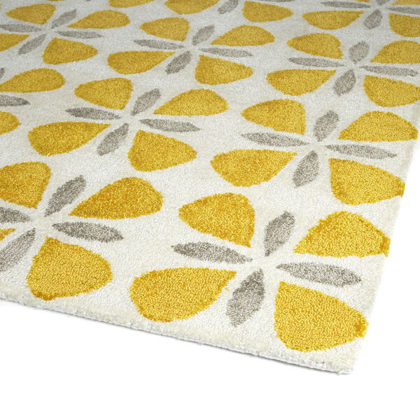 Hilary Farr Collection by Kaleen Peranakan Tile Yellow and Gray 2 Ft. x 3  Ft. Indoor/Outdoor Rug HPT03-05-23 | Bellacor