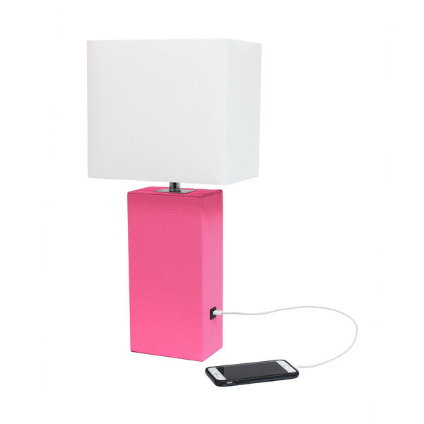 Brighton Hill Poppy Hot Pink One-Light Table Lamp | Bellacor