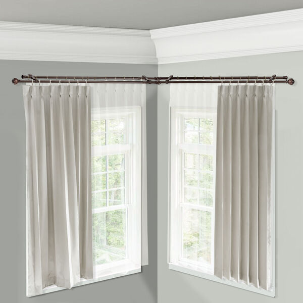 Rod Desyne Eleanor Corner Window Double Curtain Rod U-4789- CORNER |  Bellacor