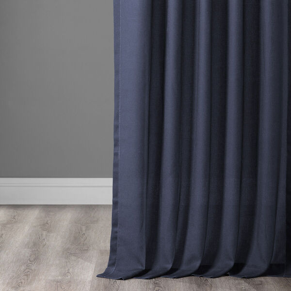 Rose Street Ombre Blue 96 x 50 In. Faux Linen Semi Sheer Curtain Single  Panel | Bellacor