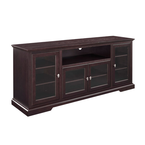Walker Edison Furniture Co. 70-inch Highboy Style Wood TV Stand - Espresso  W70C32ES | Bellacor