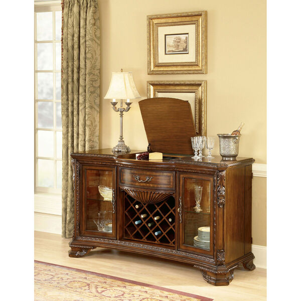 A.R.T. Furniture Old World Cathedral Cherry Motif Wine And Cheese Buffet  143252-2606 | Bellacor