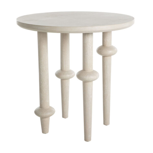 Gabby Aba Cerused White 30-Inch Round Side Table SCH-170165 | Bellacor