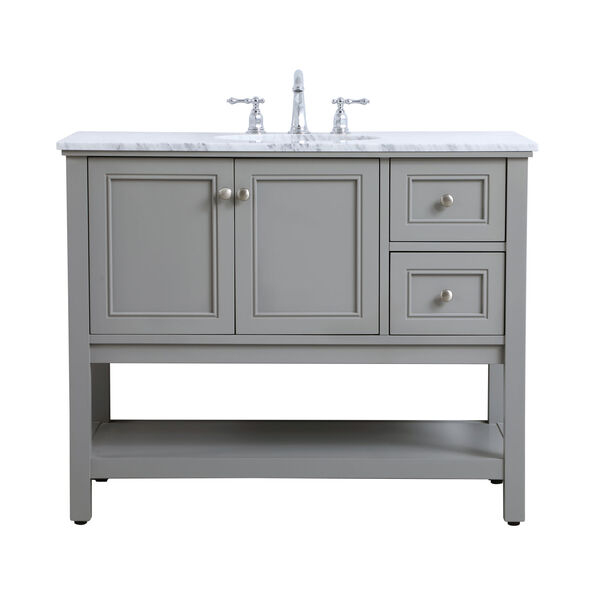 Elegant Lighting Metropolis Gray 42-Inch Vanity Sink Set VF27042GR |  Bellacor