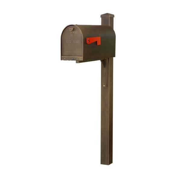 Special Lite Products Company Titan Aluminum Curbside Copper Mailbox and  Wellington Mailbox Post SCH1016A_SPK720-CP | Bellacor