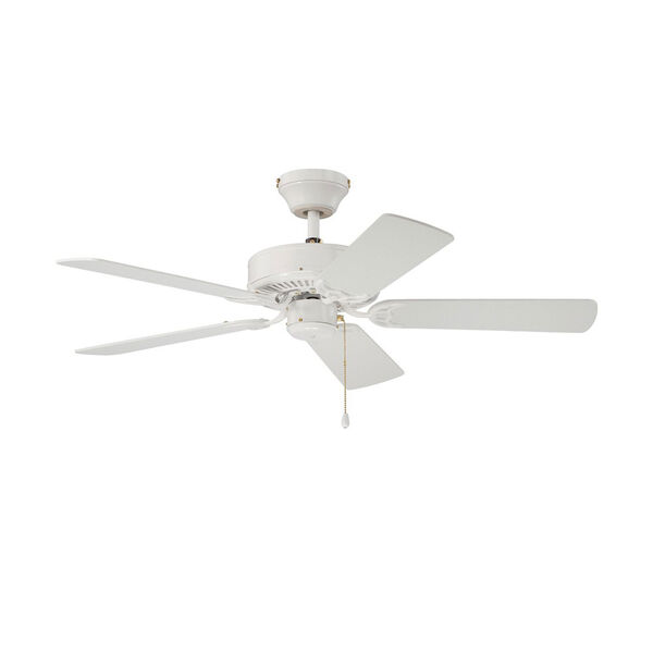Kendal Lighting Builders Choice 42-Inch White with White Blades Ceiling Fan  AC6842-WH | Bellacor