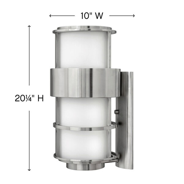 Hinkley Saturn Stainless Steel One-Light Large Outdoor Wall Light 1905SS |  Bellacor