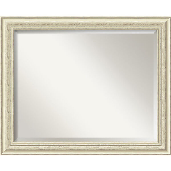 Amanti Art Cream White Wash 32 x 26-Inch Large Vanity Mirror DSW3572558 |  Bellacor