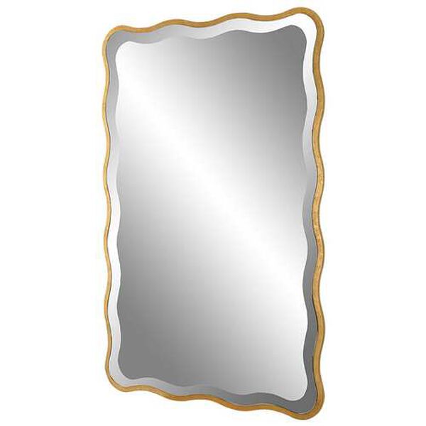 Uttermost Aneta Gold Scalloped 24 x 36-Inch Wall Mirror 09827 | Bellacor