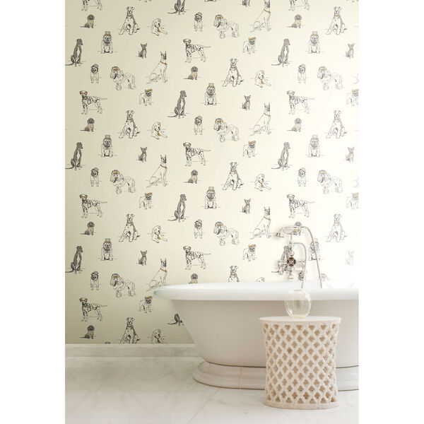 York Wallcoverings Ashford Toiles Dogs Life Removable Wallpaper AF1938 |  Bellacor