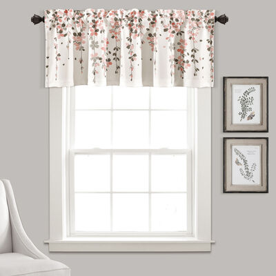 Lush Decor Weeping Flower Blue and White 52 x 18 In. Window Valance  16T006230 | Bellacor