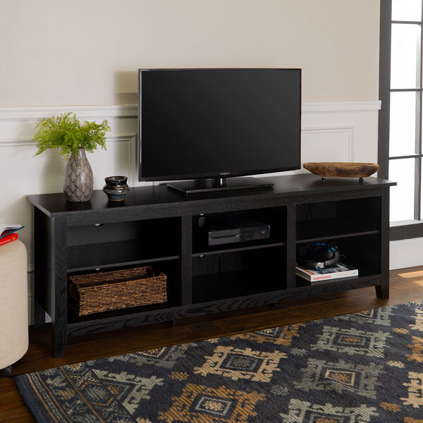 Walker Edison Furniture Co. Essentials TV Stand - Black W70CSPBL | Bellacor