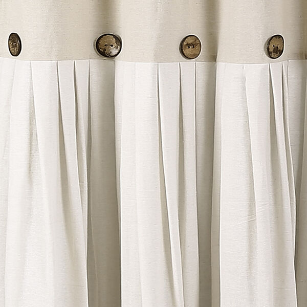 Lush Decor Linen Button 72 In. Shower Curtain 16T002543 | Bellacor