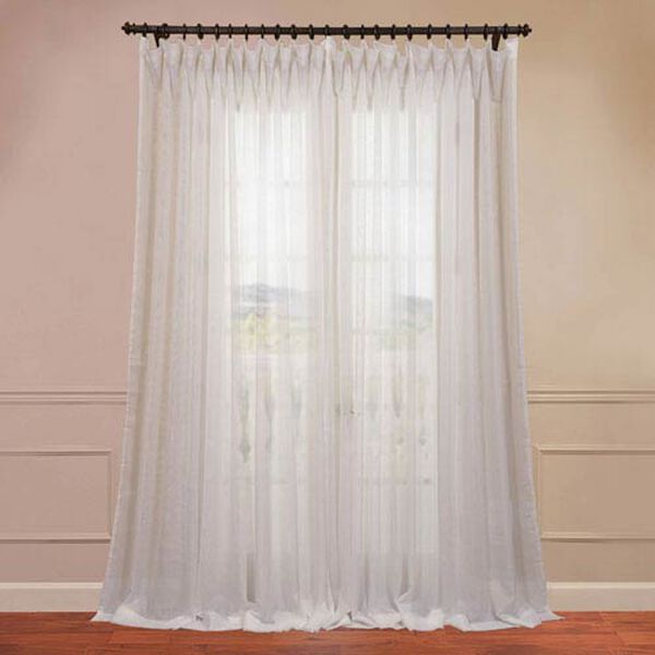 Half Price Drapes Off White Double Layered Sheer Single Panel Curtain 50 x  108 SHCH-VOL3-108-DLSW | Bellacor