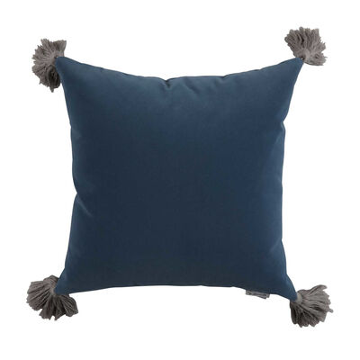 Wendy Jane Navy Velvet and Almond 20 x 20 Inch Pillow With Tassel  G102-102023 | Bellacor