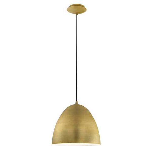 EGLO Coretto Brushed Gold One-Light Pendant 204674A | Bellacor