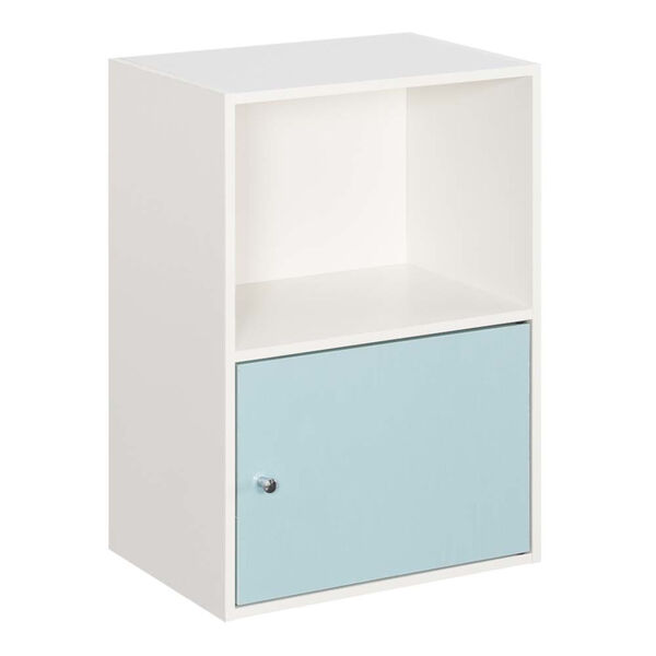 Convenience Concepts White and Sea Foam 24-Inch Xtra Storage One Door  Cabinet 151186SFW | Bellacor