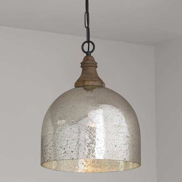 Capital Lighting Fixture Company Grey Wash and Pewter 15-Inch One-Light  Pendant with Stone Seeded Mercury Glass 336011YP-483 | Bellacor
