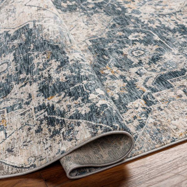 Surya Cardiff Charcoal Deep Teal Round: 6 Ft. 7 In. Area Rug CDF2307-67RD |  Bellacor