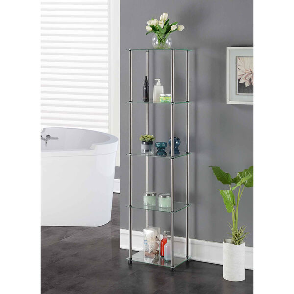 Convenience Concepts 5 Tier Glass Tower 157010 | Bellacor