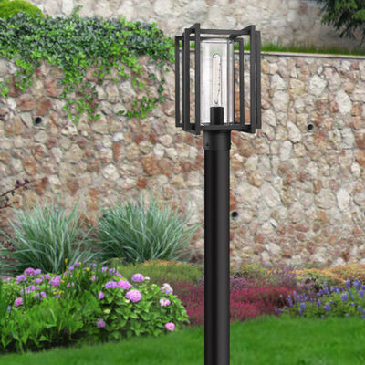 Black Contemporary And Modern Outdoor Post Lighting on Sale | Bellacor