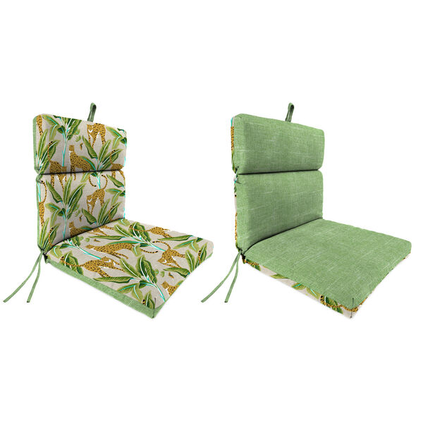 Jordan Manufacturing Company Tory Palm Enzel Linen 22 x 44 Inch Reversible Outdoor  Chair Cushion 9502P1-5953/5954D | Bellacor