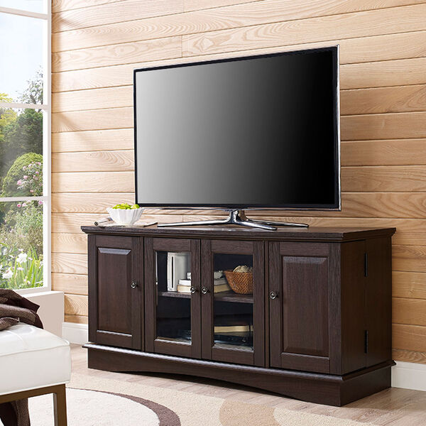 Walker Edison Furniture Co. 52-inch Espresso Wood Highboy TV Stand  WQ52C4DRES | Bellacor