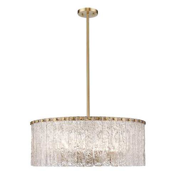 Z-Lite Glacier Modern Gold 10-Light Pendant with Clear Glass Shade  1943P26-MGLD | Bellacor