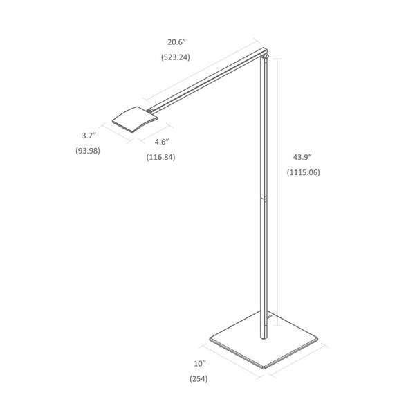 Koncept Mosso Pro Silver LED Floor Lamp AR2001-SIL-FLR | Bellacor