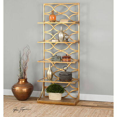 Gold Shelves And Bookcases on Sale | Bellacor