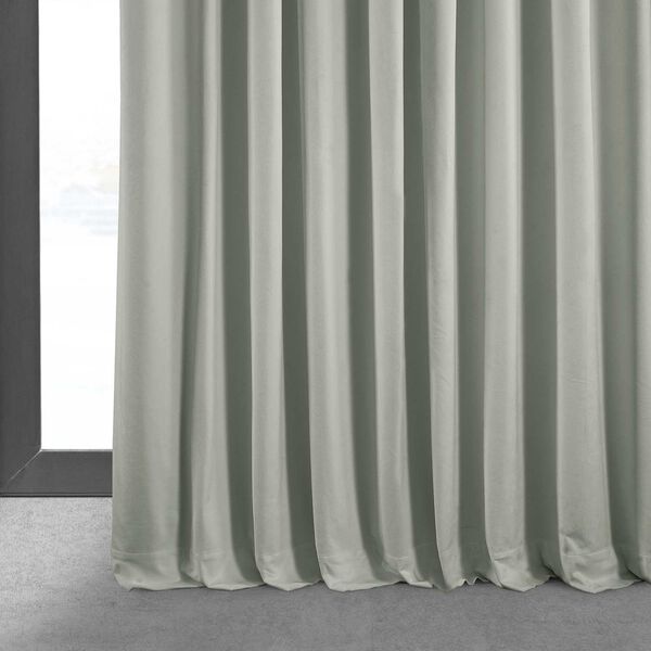 Half Price Drapes Reflection Gray Double Wide Blackout Velvet Single Curtain  Panel 100 x 108 VPCH-VET160401-108 | Bellacor