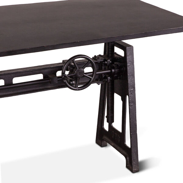 World Interiors Artezia Acacia Wood Adjustable Crank Drafting Desk